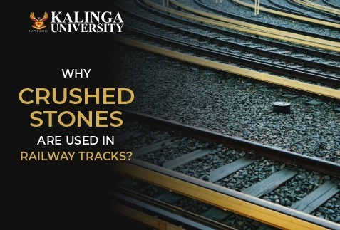 Why are Crushed stones used in railway tracks?