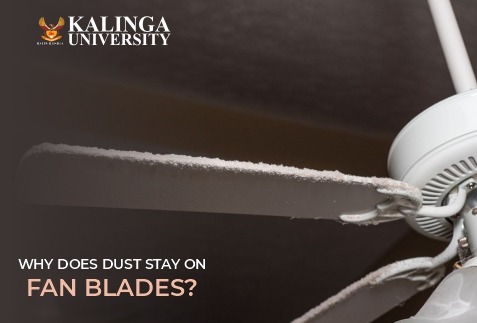 Why dust stays on the fan blades?