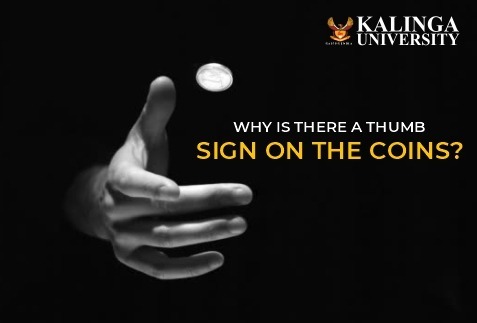 Why a thumb sign on the Coin?